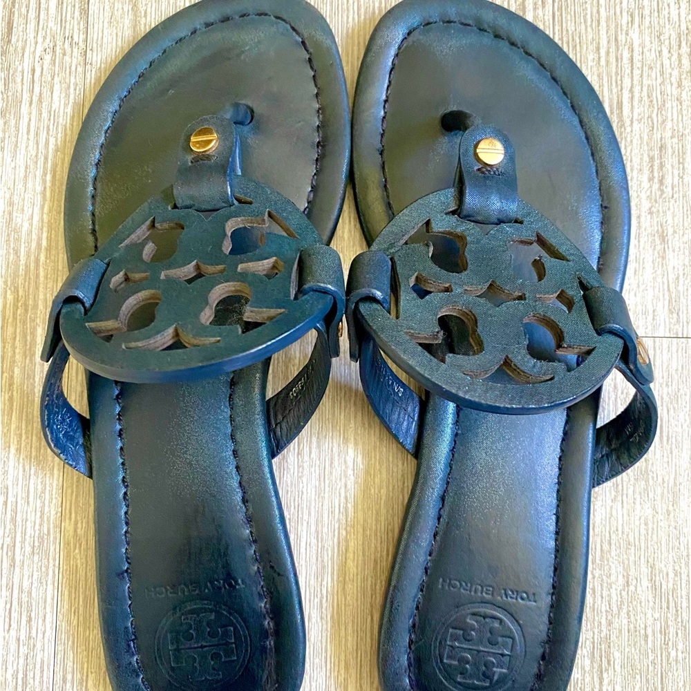 Tory Burch Miller Sandals in Dark Blue